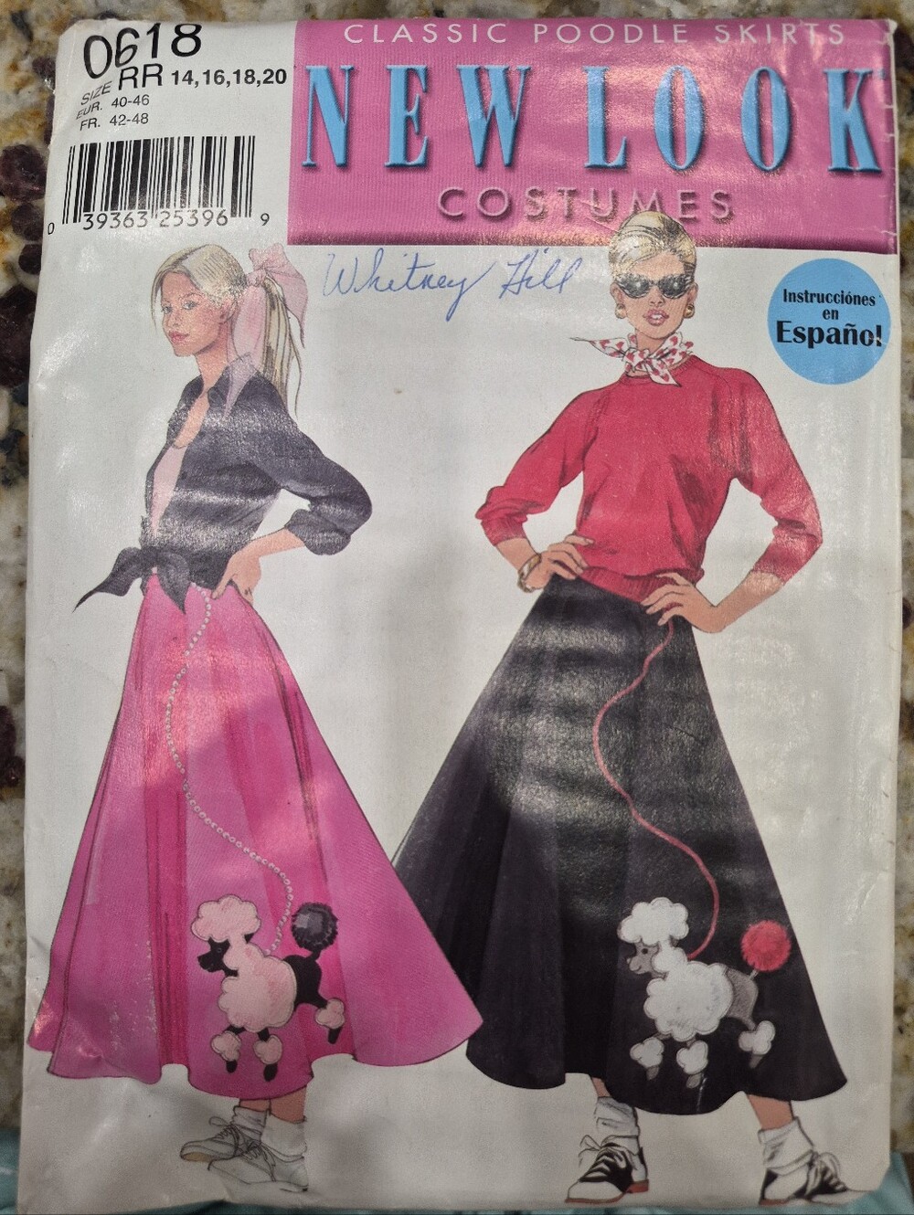 Vintage Simicity Sewing Pattern Halloween Costume Poodle Skirt Plus Size